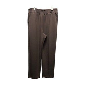 Rae Mode Pintuck Sweatpants P6344PL Womens Sz 3XL Mocha Tan Comfy Loungewear NEW